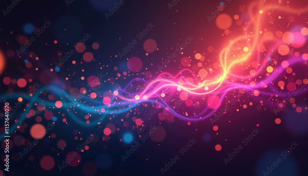 Fototapeta premium Abstract Colorful Glowing Lines Design