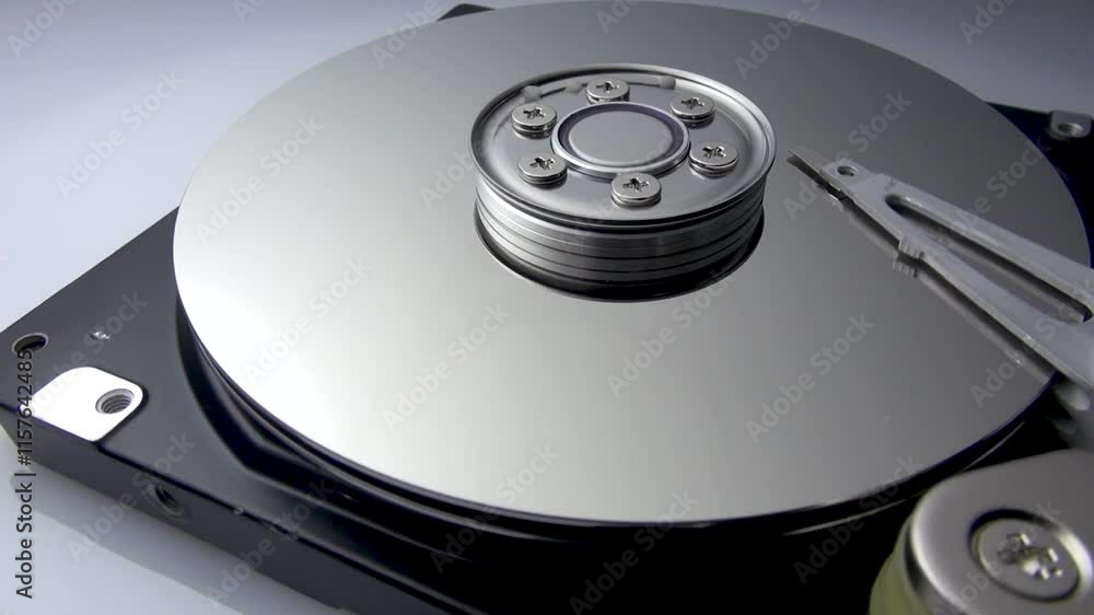 Computer hard drive and its parts close-up Computer hard drive and its parts close-up