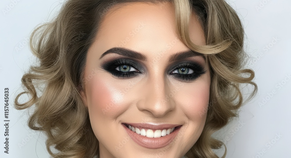 Elegant makeup look on young caucasian woman for beauty and fashion Elegant makeup look on young caucasian woman for beauty and fashion