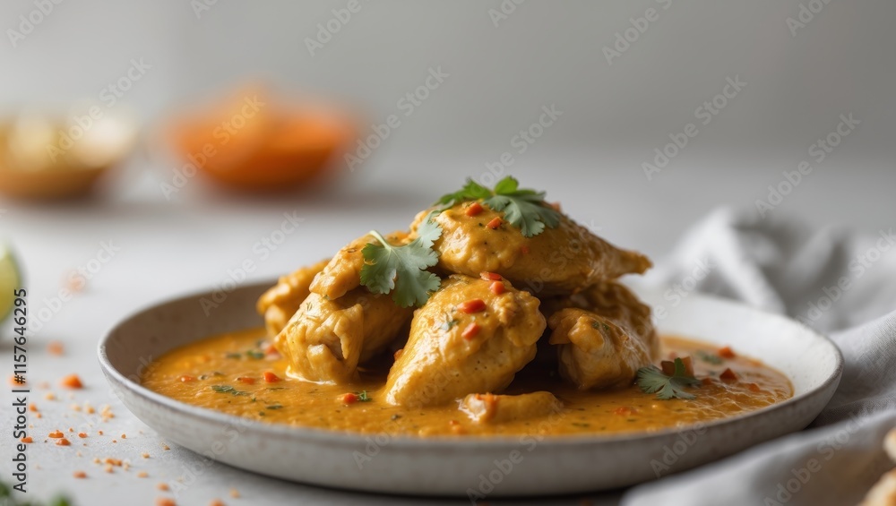 Creamy Butter Chicken in Rich Orange Curry Sauce Creamy Butter Chicken in Rich Orange Curry Sauce