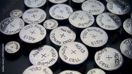 a batch of small round lithium batteries