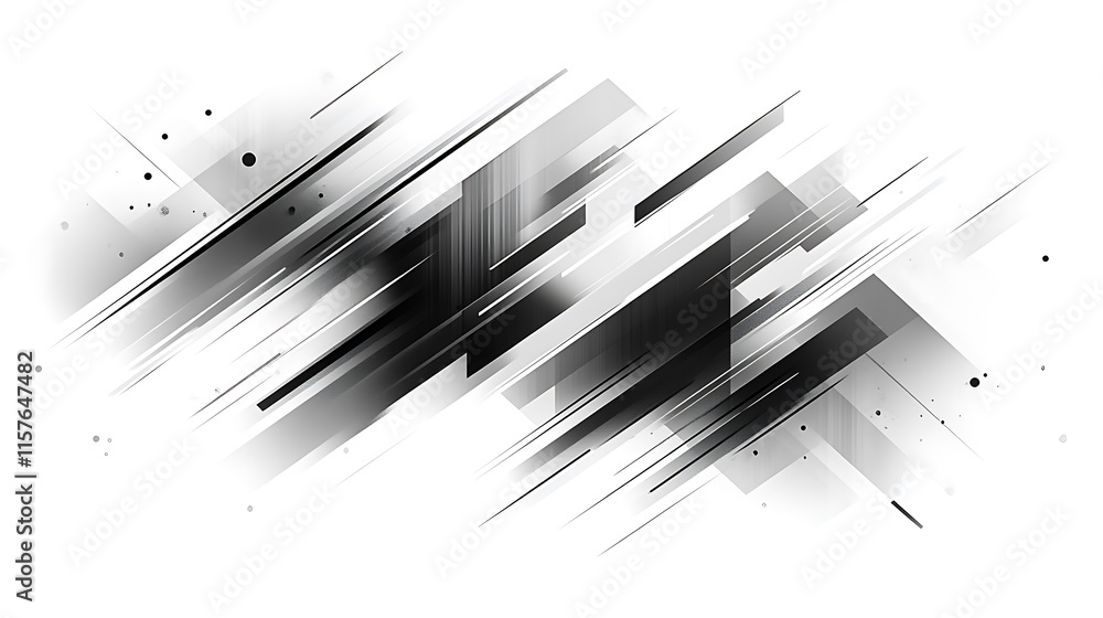 Abstract grayscale geometric design with sharp lines and shapes Abstract grayscale geometric design with sharp lines and shapes