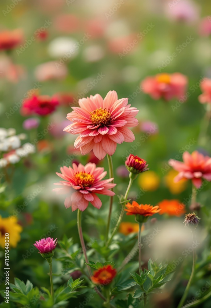 Vibrant wildflowers in a sunlit meadow. Perfect for Spring, Easter, Mother's Day, and summer celebrations. Great for greeting cards and invitations. Vibrant wildflowers in a sunlit meadow. Perfect for Spring, Easter, Mother's Day, and summer celebrations. Great for greeting cards and invitations.