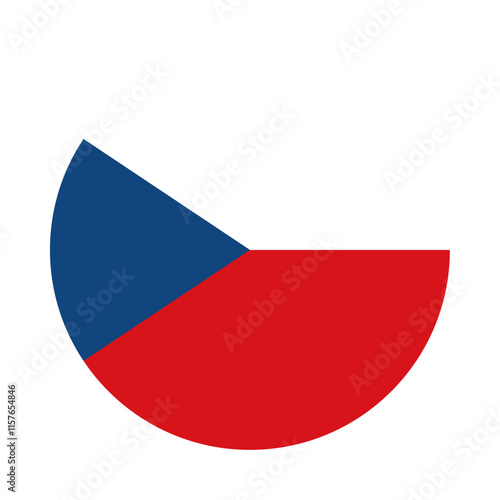 Round Czech Republic flag icon