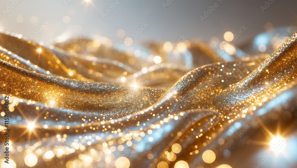 A striking golden glitter abstract background with bright lighting and vivid colors evoking a sense of elegance and vibrancy A striking golden glitter abstract background with bright lighting and vivid colors evoking a sense of elegance and vibrancy