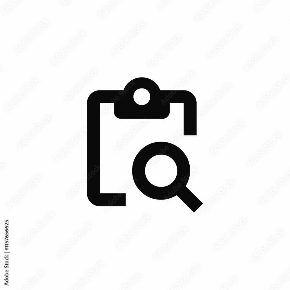 clipboard search icon sign vector clipboard search icon sign vector