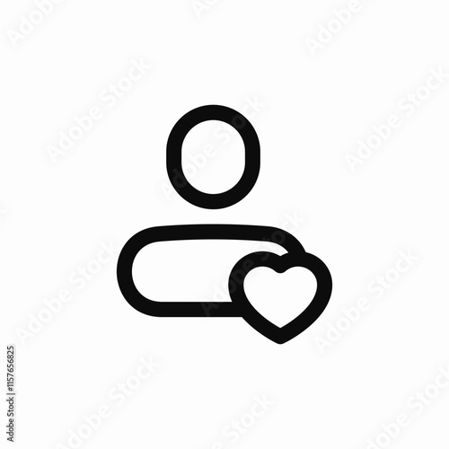 favorite user heart icon sign vector