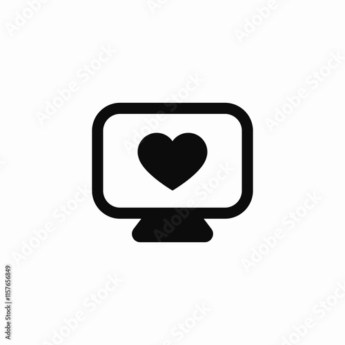 favorite pc computer icon sign vector