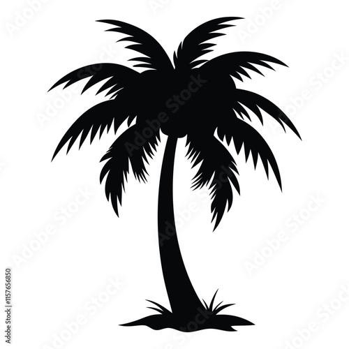 Palm Tree Silhouettes vector design.