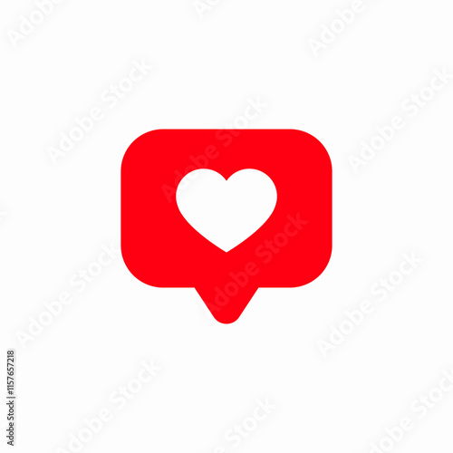 heart annotation speech bubble icon sign vector