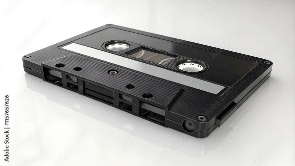Retro cassette tape with vibrant colors, isolated on white Retro cassette tape with vibrant colors, isolated on white