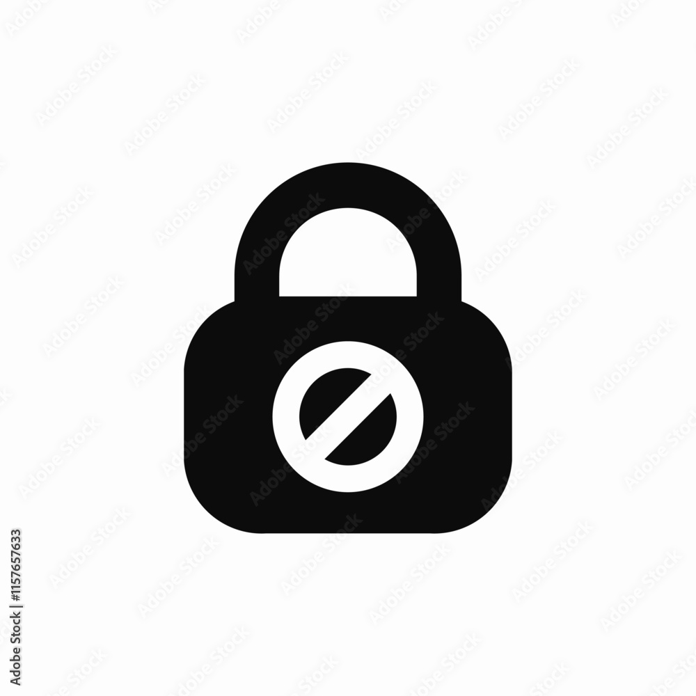 lock non available icon sign vector lock non available icon sign vector