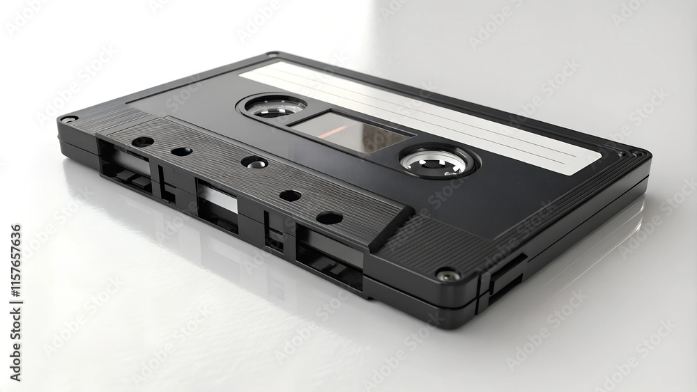 Retro cassette tape with vibrant colors, isolated on white Retro cassette tape with vibrant colors, isolated on white