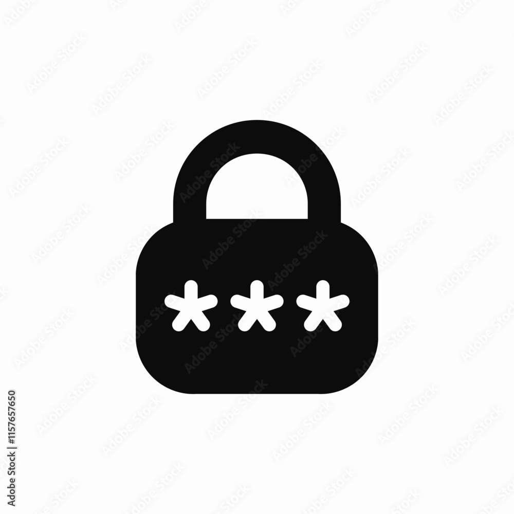 lock password icon sign vector lock password icon sign vector