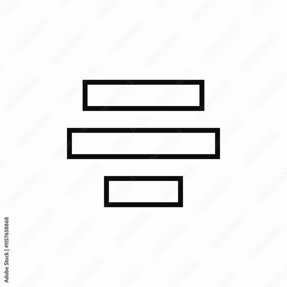 text center align icon sign vector text center align icon sign vector