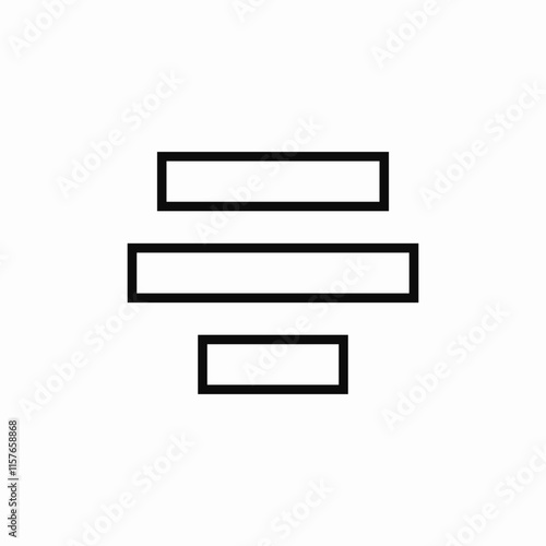 text center align icon sign vector