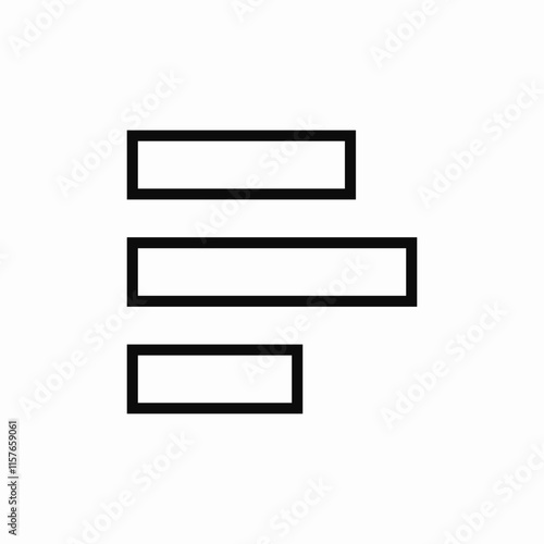 text left align icon sign vector