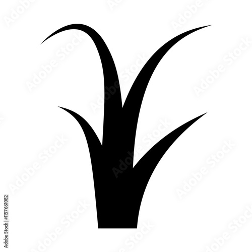 Vector grass silhouette. Decorative design elements