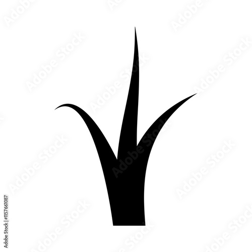 Vector grass silhouette. Decorative design elements