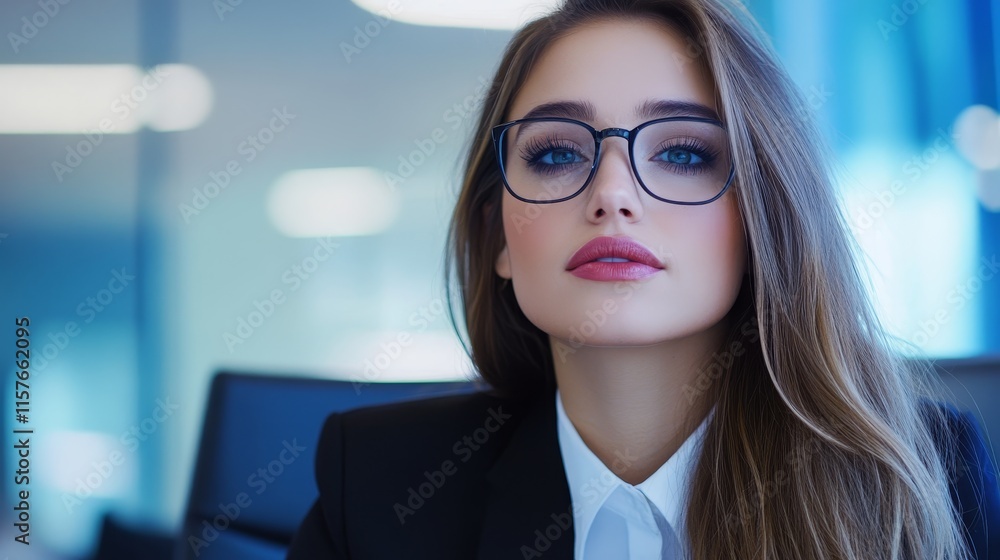Confident Businesswoman Portrait - Professional, intelligent, success, ambition, determination. A young woman exudes confidence in a business setting. Confident Businesswoman Portrait - Professional, intelligent, success, ambition, determination. A young woman exudes confidence in a business setting.
