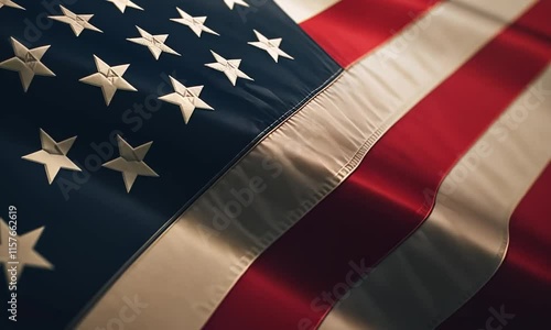 america usa nation flag close up waving background ai generated video concept