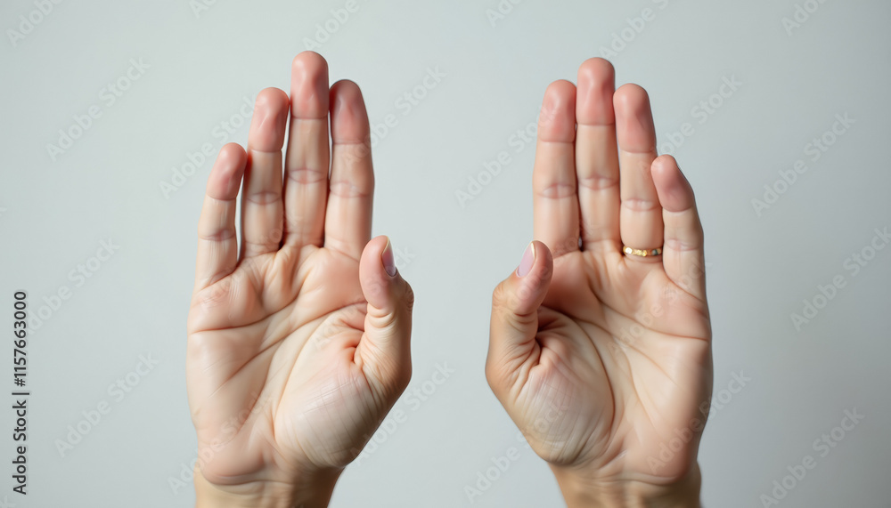 Two Open Hands in a Calm Gesture Two Open Hands in a Calm Gesture