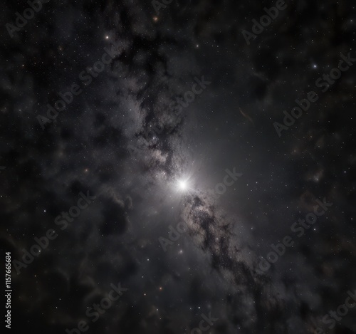 Distant Star Field with Twinkling Stars in Dark Space, galaxy, nebula, space