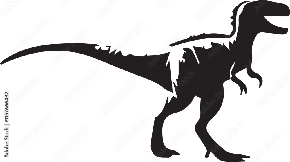 Obraz premium Dinosaur silhouette vector EPS