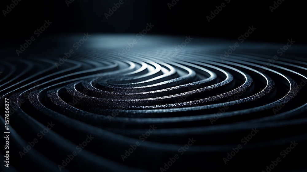 Abstract Dark Blue Swirling Metallic Texture Abstract Dark Blue Swirling Metallic Texture