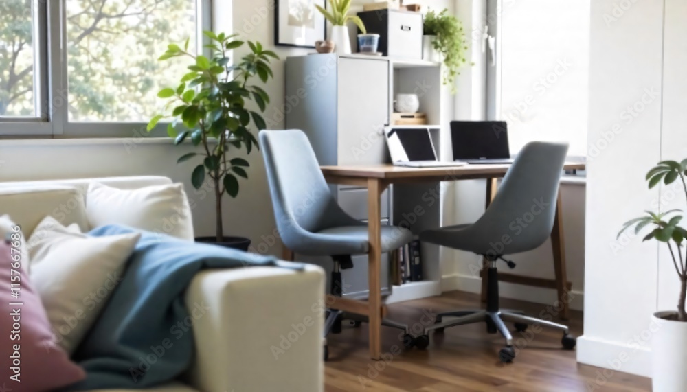 Fototapeta premium home work area_Trend inspiration for your interior designs and social networks such as YouTube, Instagram or WhatsApp. 