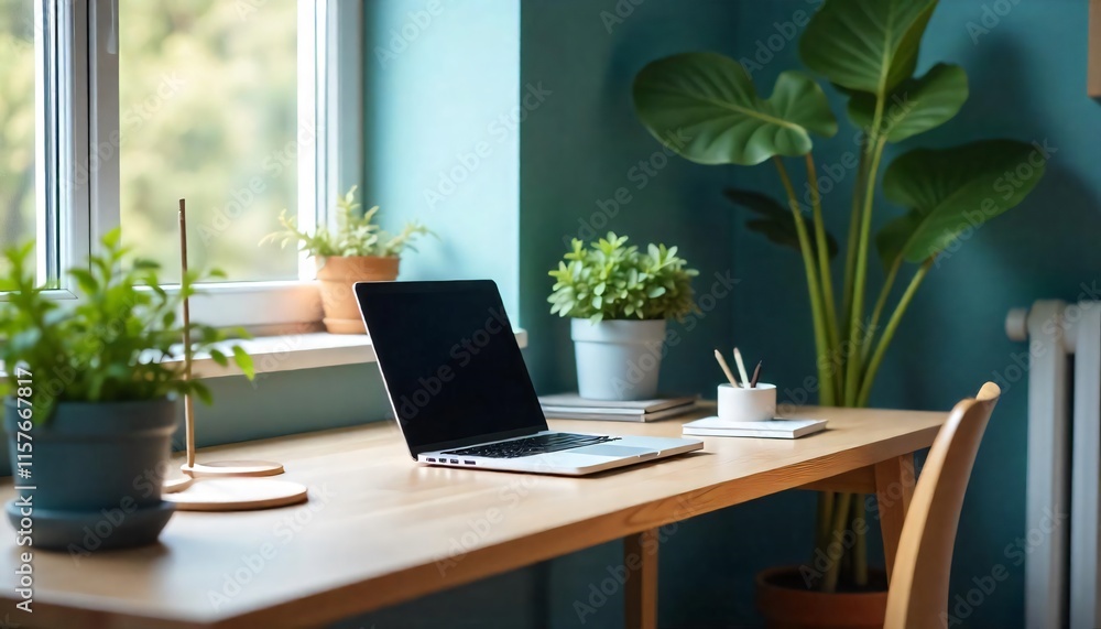 Fototapeta premium home work area_Trend inspiration for your interior designs and social networks such as YouTube, Instagram or WhatsApp. 