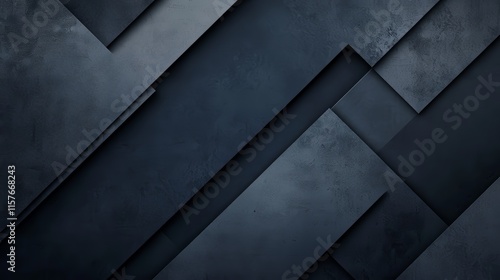 Geometric dark grey abstract background with overlapping shapes. Modern, stylish design.