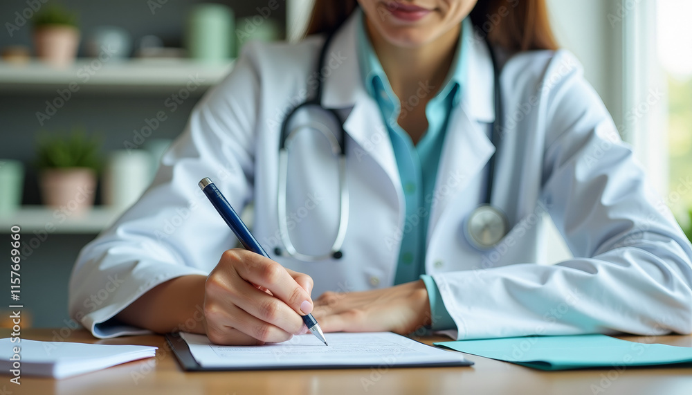 Doctor Writing Medical Notes