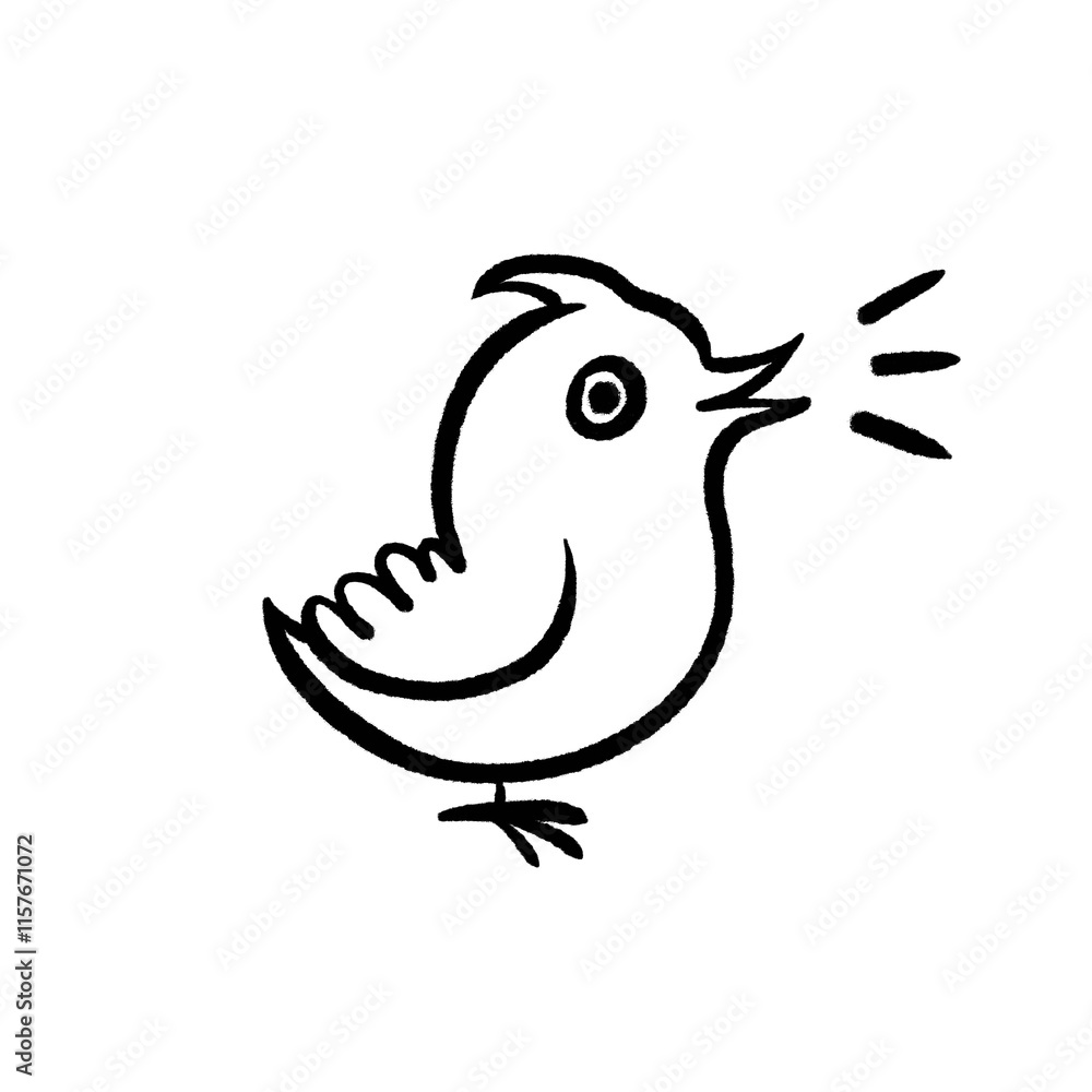 Obraz premium brush stroke hand drawn PNG image with transparent background business icon of social media tweets post opinion