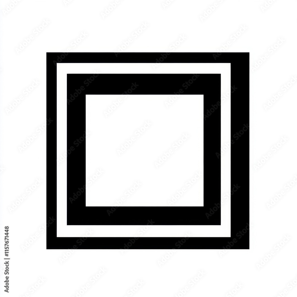 A minimalist black and white square design with layered borders, creating a modern visual appeal. A minimalist black and white square design with layered borders, creating a modern visual appeal.