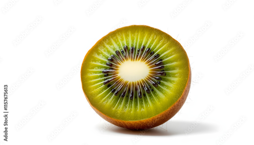Falling kiwi isolated on white background, full depth of field, photo. isolated with white highlights Falling kiwi isolated on white background, full depth of field, photo. isolated with white highlights