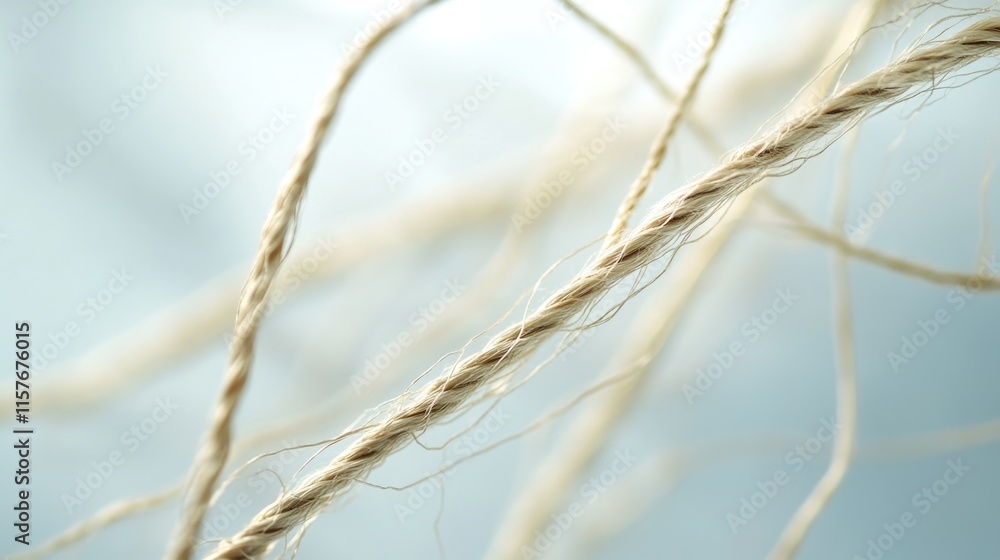 Close-up view of a rope against a bright blue sky Close-up view of a rope against a bright blue sky
