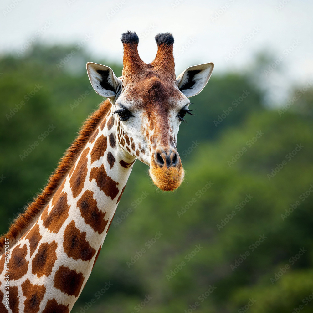 Concept photo of a giraffe with space for text Concept photo of a giraffe with space for text