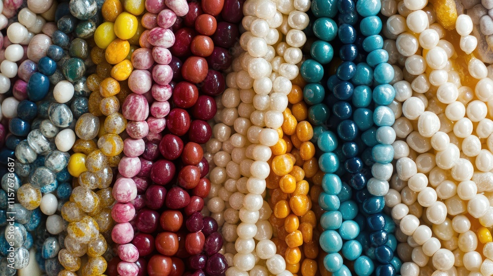Background of multi-colored beads, top view. Background of multi-colored beads, top view.
