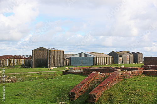 Slika na platnu old buildings on Davidstow airfield in Cornwall