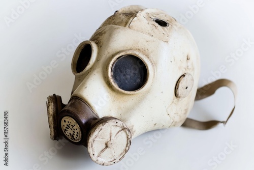 A vintage-style gas mask with a adjustable strap, great for historical or science fiction scenarios