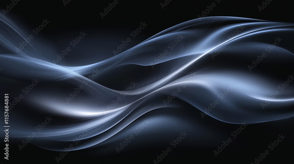 Abstract dark blue wavy fabric texture Abstract dark blue wavy fabric texture