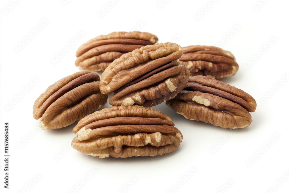 Pile of pecans stacked on top of each other, great for food or decoration Pile of pecans stacked on top of each other, great for food or decoration