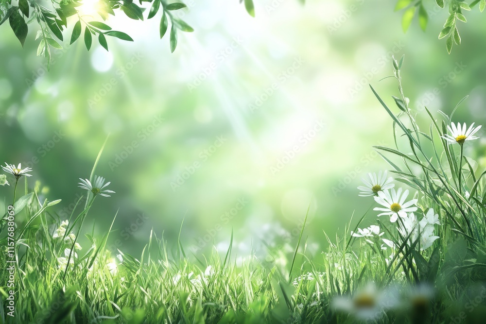 A serene spring meadow filled with blooming daisies symbolizes joy and renewal for Easter, inviting cheerful gatherings and deep reflection among loved ones in a tranquil, inspiring environment A serene spring meadow filled with blooming daisies symbolizes joy and renewal for Easter, inviting cheerful gatherings and deep reflection among loved ones in a tranquil, inspiring environment