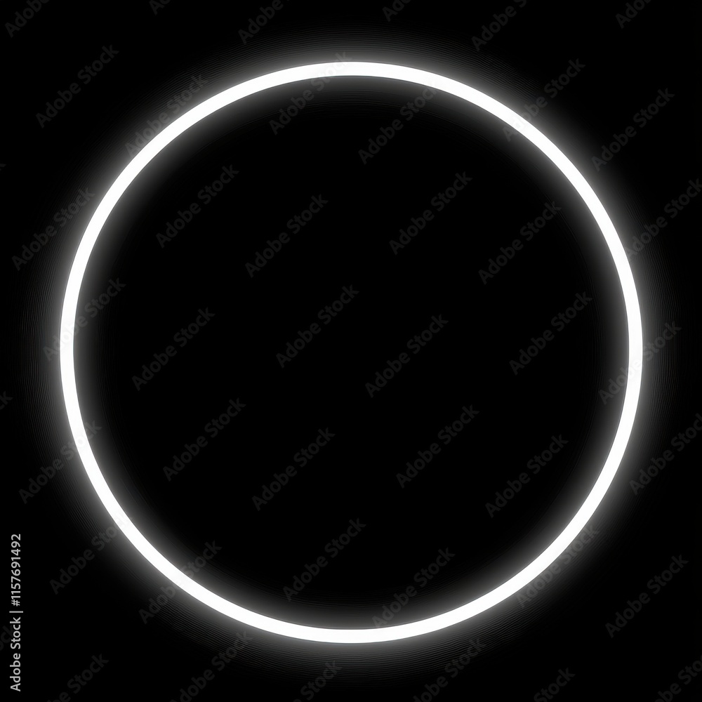 A glowing circular neon light against a dark background, creating a striking visual effect. A glowing circular neon light against a dark background, creating a striking visual effect.