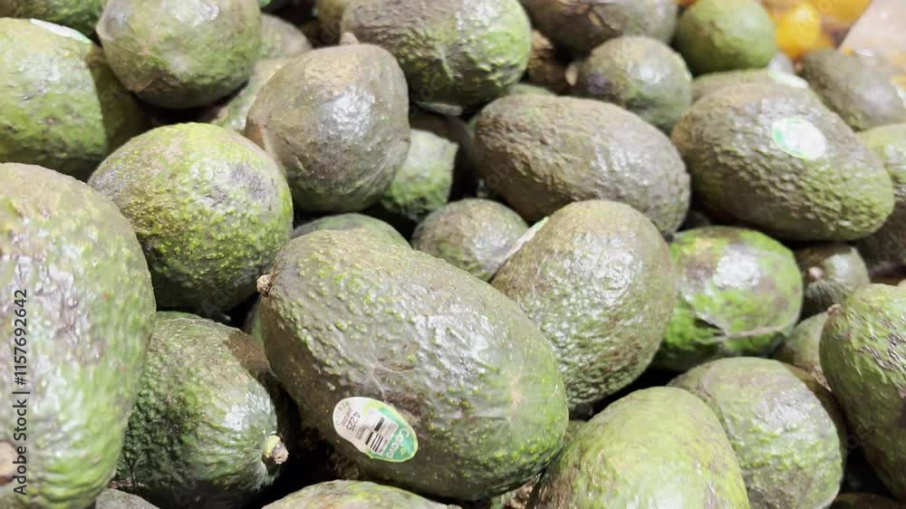 Avocados in a market Avocados in a market