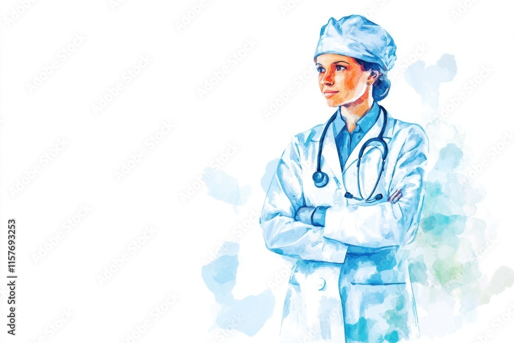 Medical professional examining patient with medical device, ideal for healthcare and wellness illustrations Medical professional examining patient with medical device, ideal for healthcare and wellness illustrations