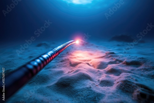 A baseball bat lying on the sand, great for sports or coastal theme images photo