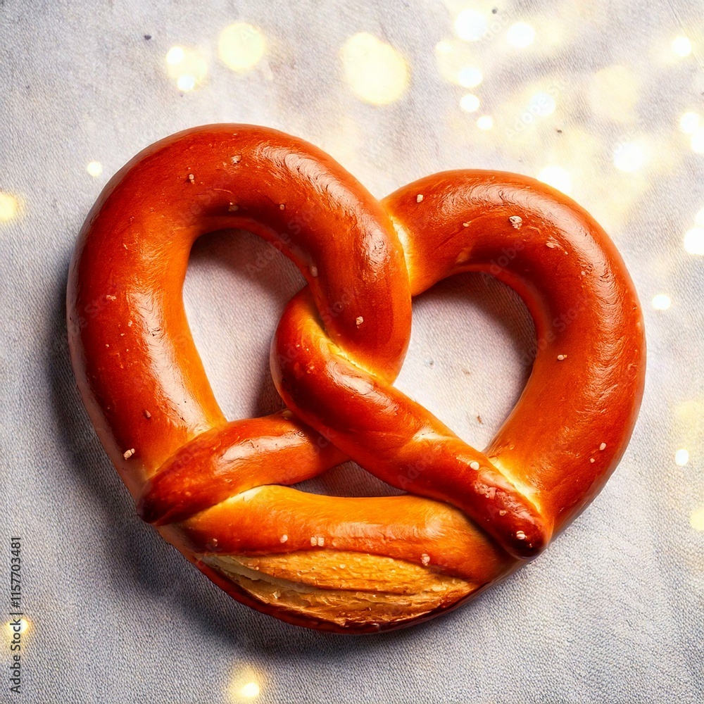Delicious pretzel with tasty dough for christmas, saint martins day and other celebration and holiday. Delicious pretzel with tasty dough for christmas, saint martins day and other celebration and holiday.