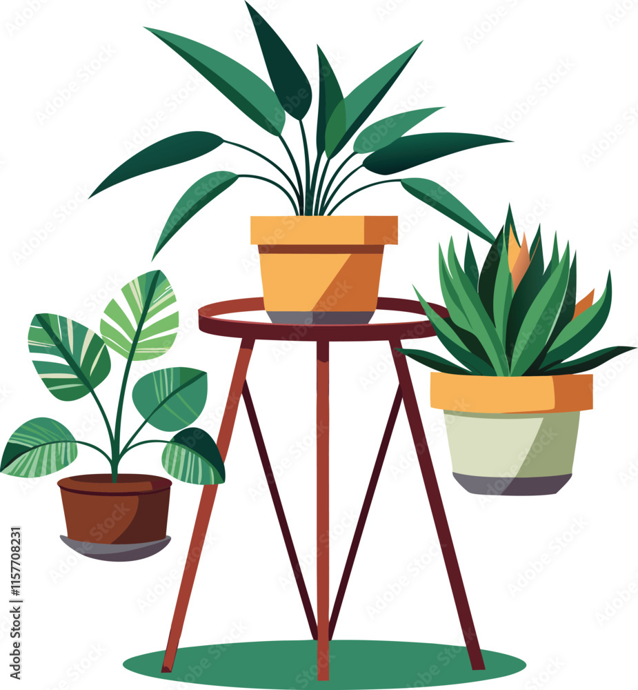 Fototapeta premium Customizable Plant Stand Vector Illustration